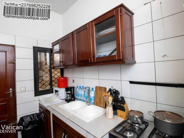 Cuisine Appartement meublé 2 chambres à Douala Bonamoussadi