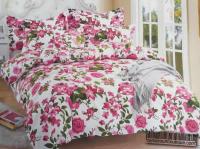 3 Places 2 Draps 2 Taies 100% Coton Blanc Fleuri